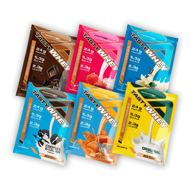 Foto de Packet Tasty Whey 34g Display com 12un Adaptogen