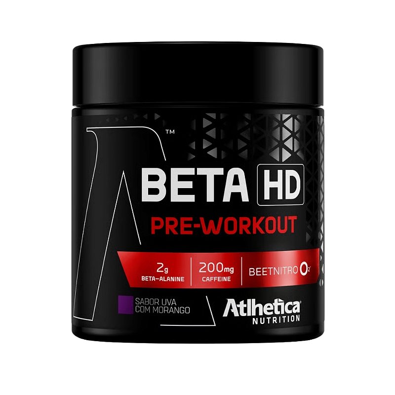Foto de Beta HD Pré Workout 240g Atlhetica Nutrition - Uva Com Morango