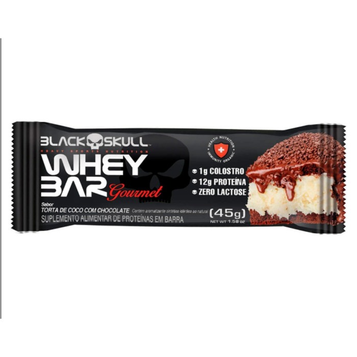 Whey Bar 45g Torta De Coco Com Chocolate Black Skull