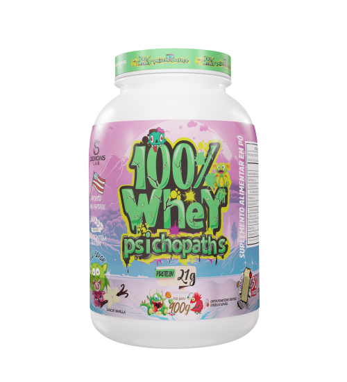 100% Whey Psichopaths 900g Demons Lab - Baunilha