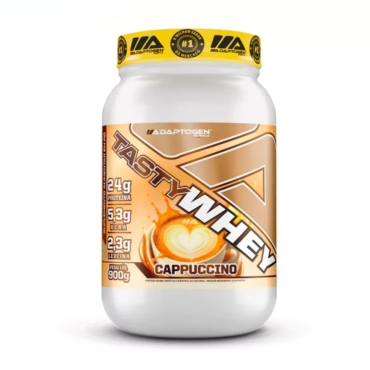 Tasty Whey 3w Pote 900g - Adaptogen - Cappuccino