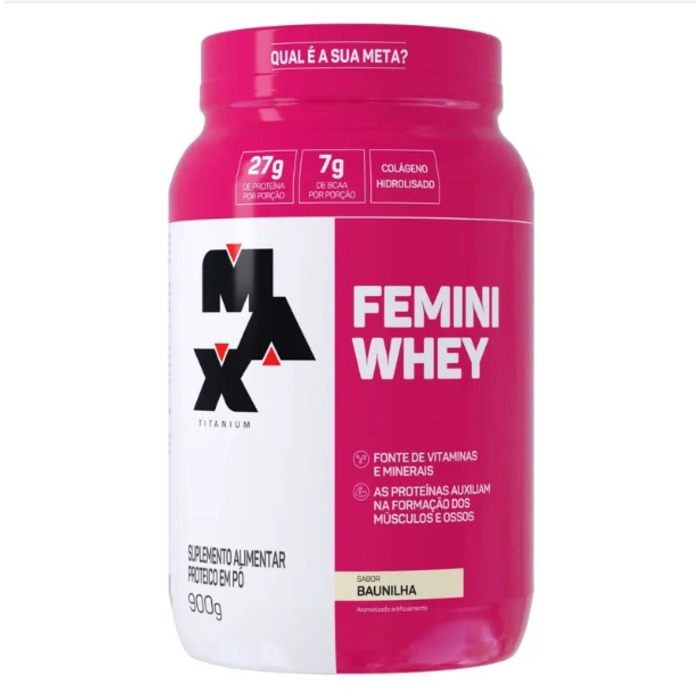 Foto de Femini Whey Pote 900g Max Titanium - Baunilha