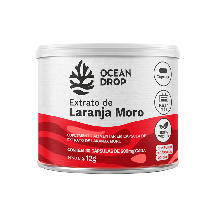 Extrato De Laranja Moro 30 Capsulas Ocean Drop