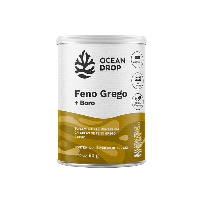 Feno Grego e Boro 120 Caps 500mg Ocean Drop