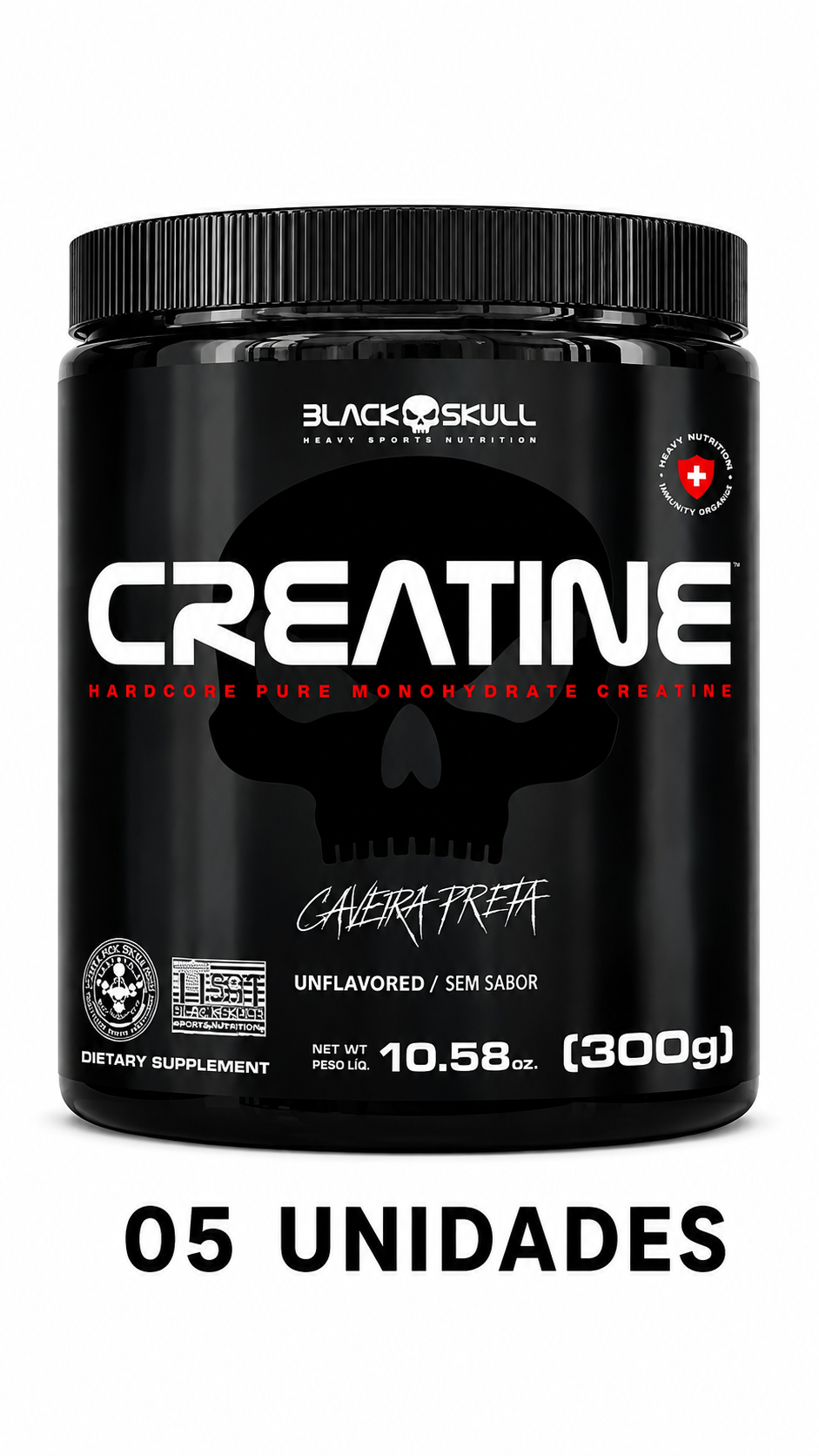 Combo - 6 Creatina 300g Black Skull