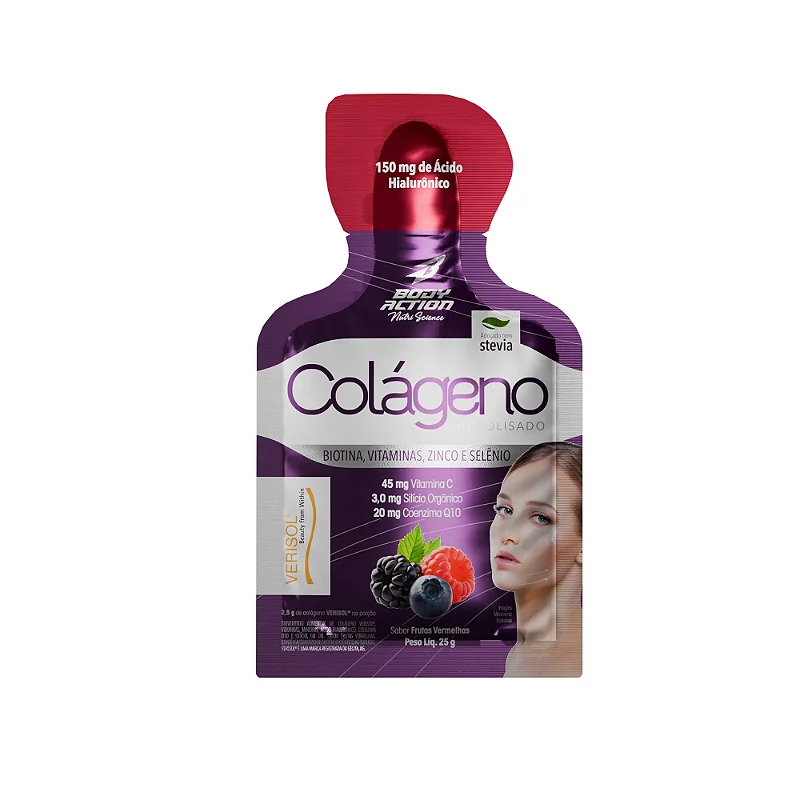 Colágeno Gel Sache 25g Frutas Vermelhas BodyAction