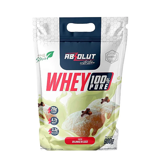 Whey Concentrado Refil 900g Absolut Nutrition - Beijinho