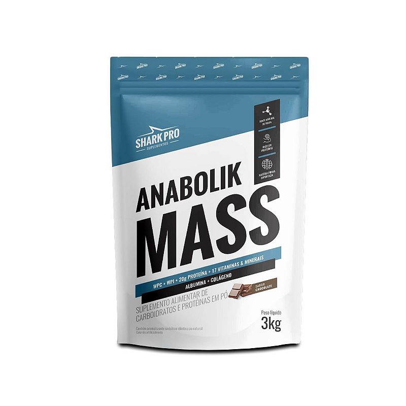 Foto de Hipercalórico Anabolik Mass Refil 3kg Shark Pro