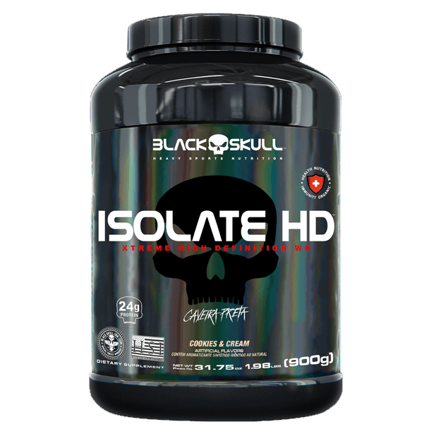 Whey Isolate HD Pote 900g Black Skull - MORANGO