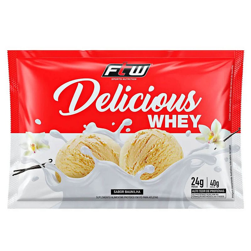 Delicious Whey Sache 30g Leite Original Ftw