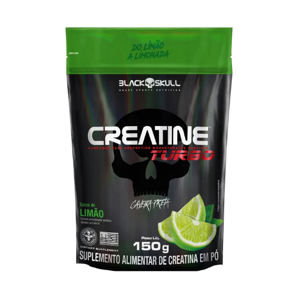Creatina Turbo Refil 150g Black Skull - Limão