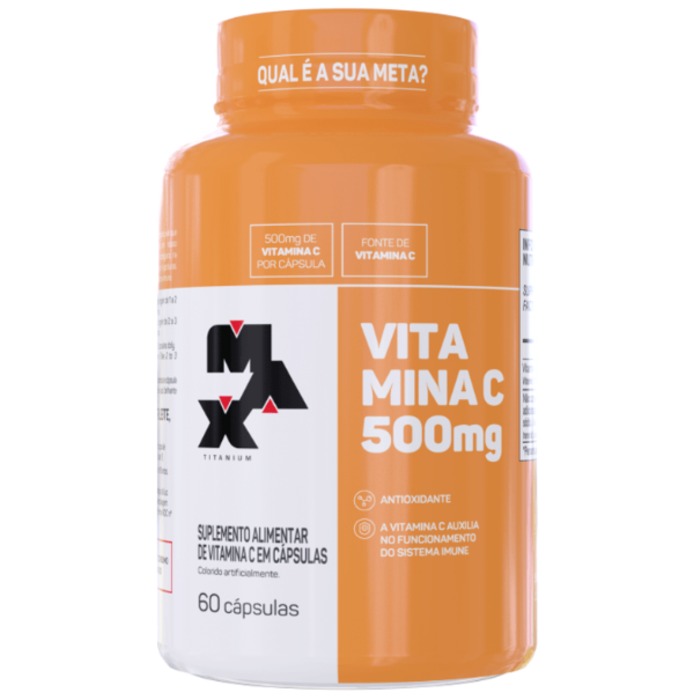 Vitamina C 500mg 60 Capsulas Max Titanium