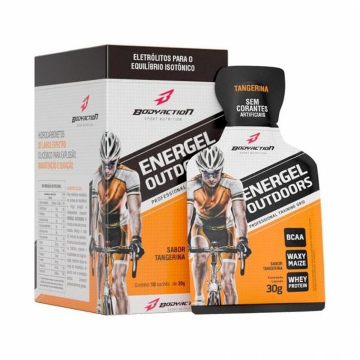 Energel Outdoors 30g Display Com 10un BodyAction - Tangerina