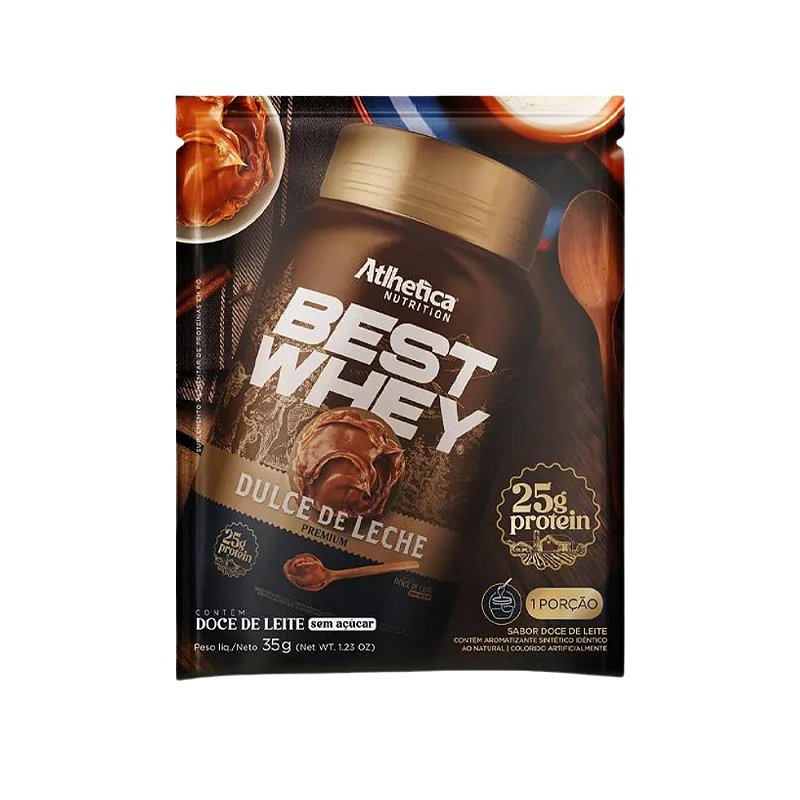 Best Whey Sache 35g Dulce De Leche Premium Atlhetica Nutrition