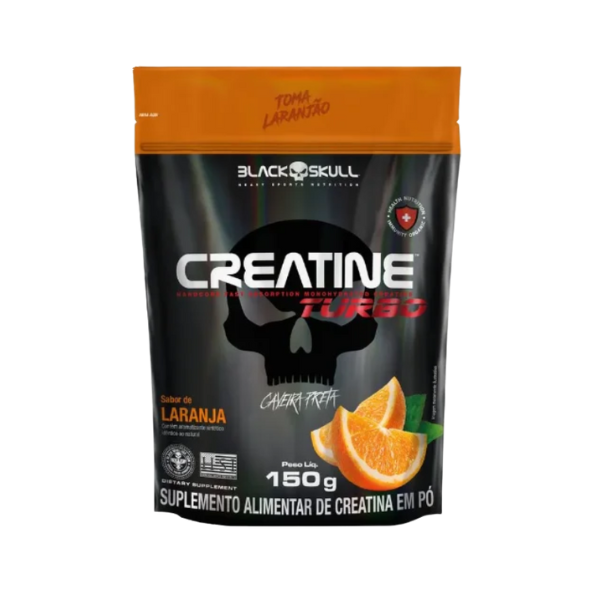 Foto de Creatina Turbo Refil 150g Black Skull - Laranja