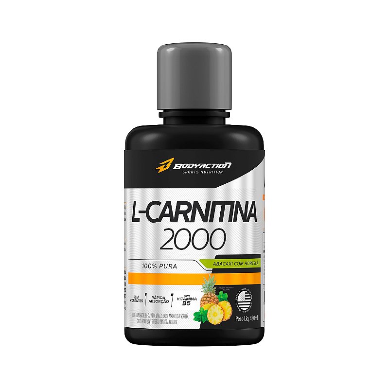 Foto de L-Carnitina 2000 480ml Bodyaction - Abacaxi Com Hortelã