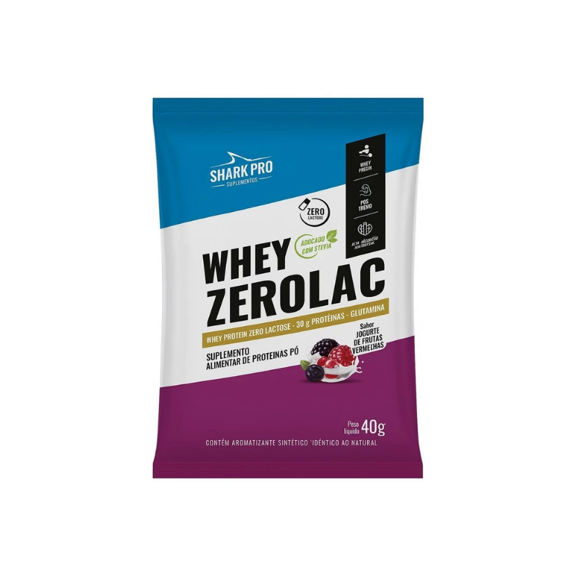 Foto de ZeroLac Sache 40g Iogurte De Frutas Vermelhas Shark Pro