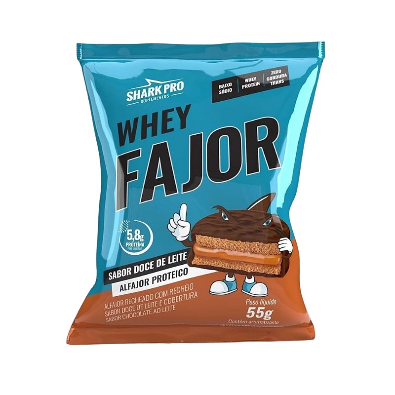 Alfajor Whey Fajor 55g Doce De Leite Shark Pro