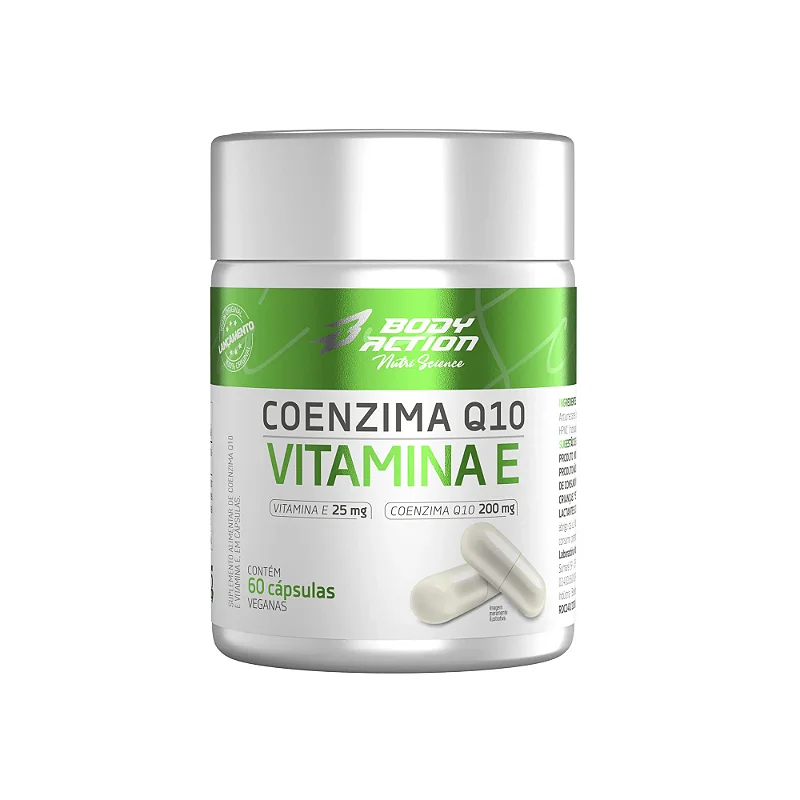Coenzima Q10 e Vitamina E 60 Caps BodyAction