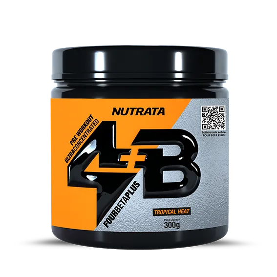 Foto de Pré Treino 4B Pote 300g Nutrata - Tropical Heat