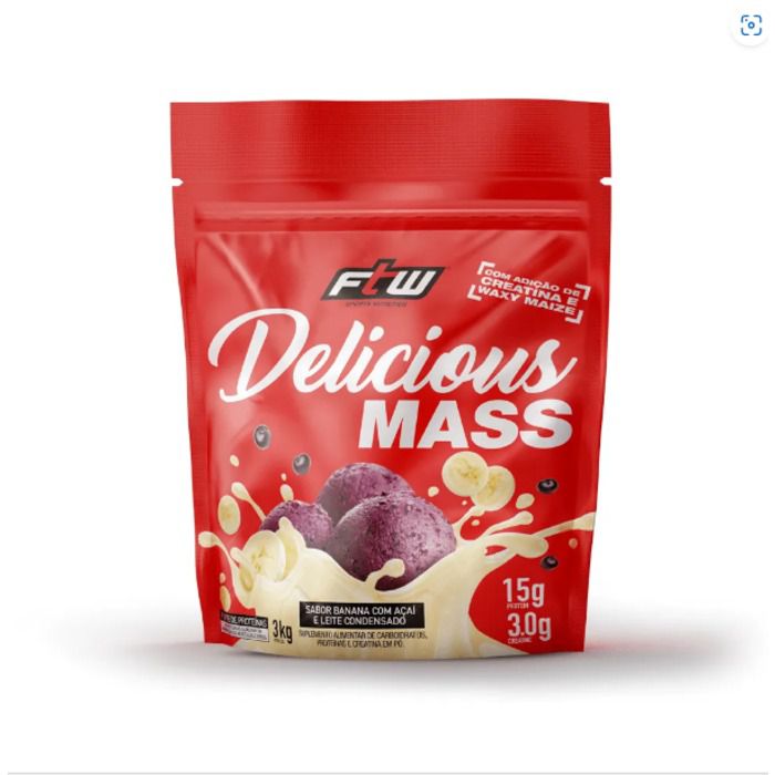 Delicious Mass 3kg Ftw - Banana Com Açaí e Leite Condensado