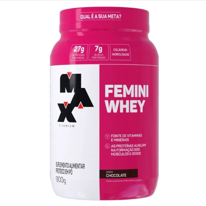 Femini Whey Pote 900g Max Titanium - Chocolate