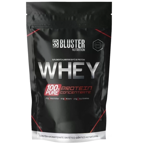Whey Concentrado Refil 900g Bluster Nutrition - Morango