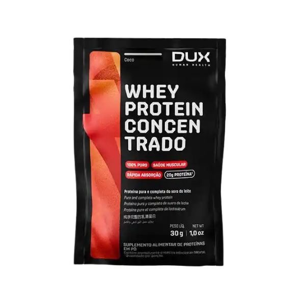 Foto de Whey Protein Concentrado 30g Sache Coco Dux Nutrition