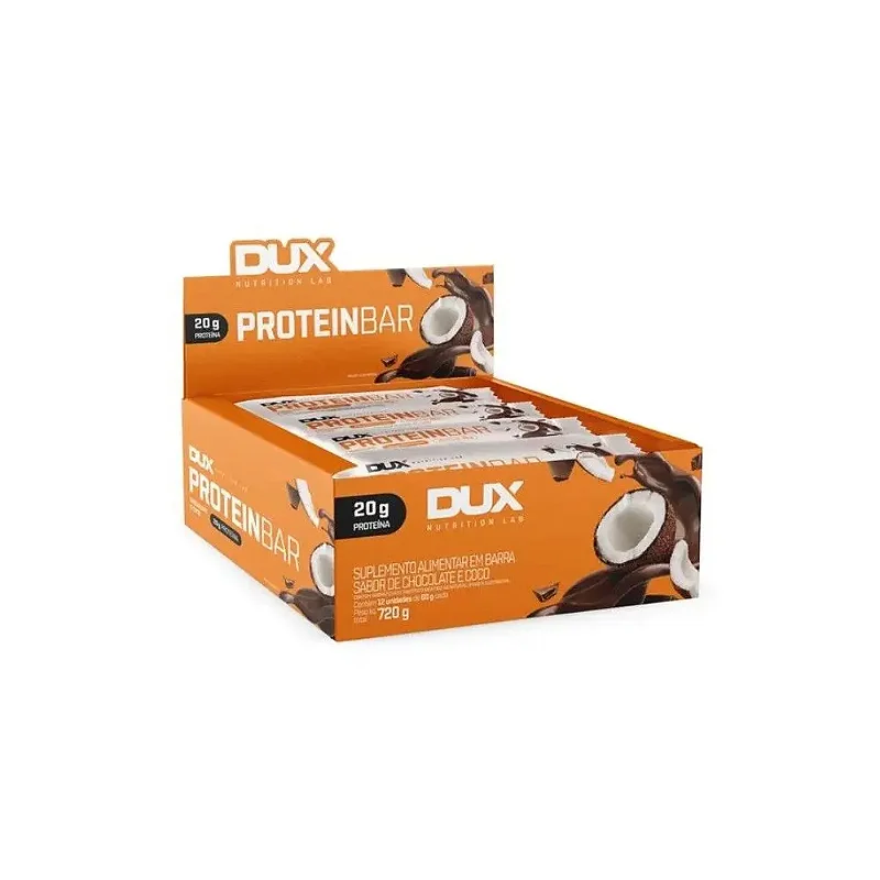 Protein Bar 20g De Proteina 12un De 60g - Dux Nutrition - Chocolate Com Coco