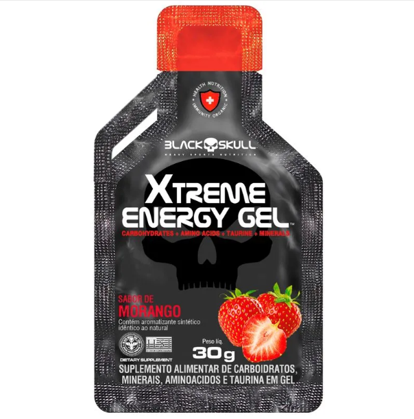 Foto de Xtreme Energy Gel 30g Morango Black Skull