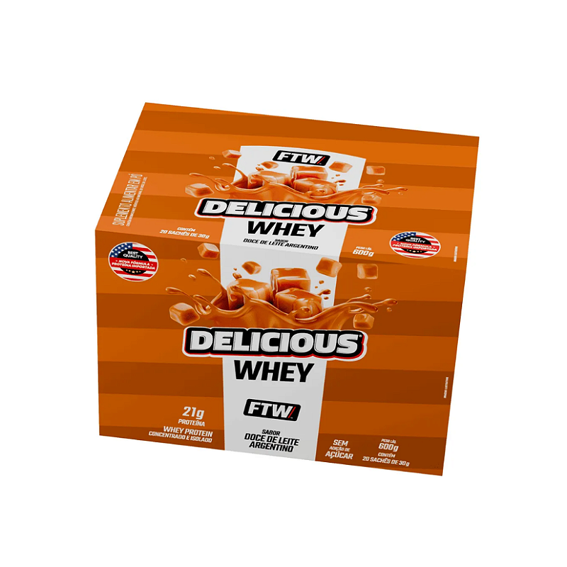 Foto de Delicious Whey Sache 30g Doce De Leite Argentino Ftw