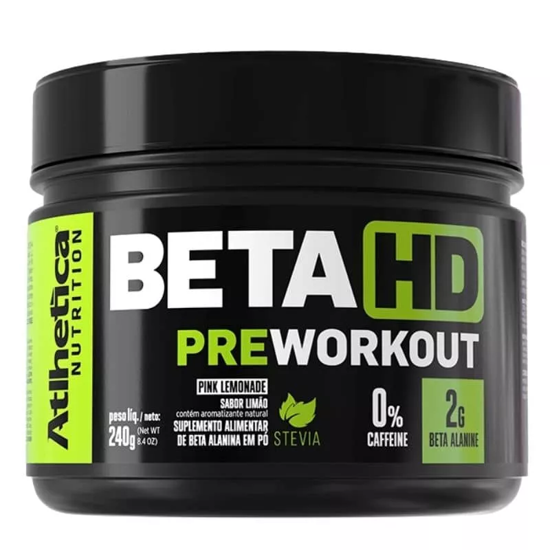 Beta HD Pré Workout 240g Atlhetica Nutrition - Limão Com Gengibre