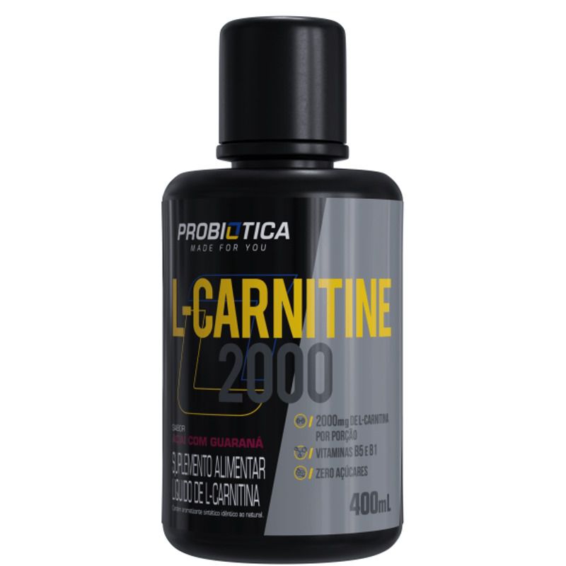 Foto de L-Carnitina 2000mg Pote 400ml Probiotica - Acaí Com Guaraná