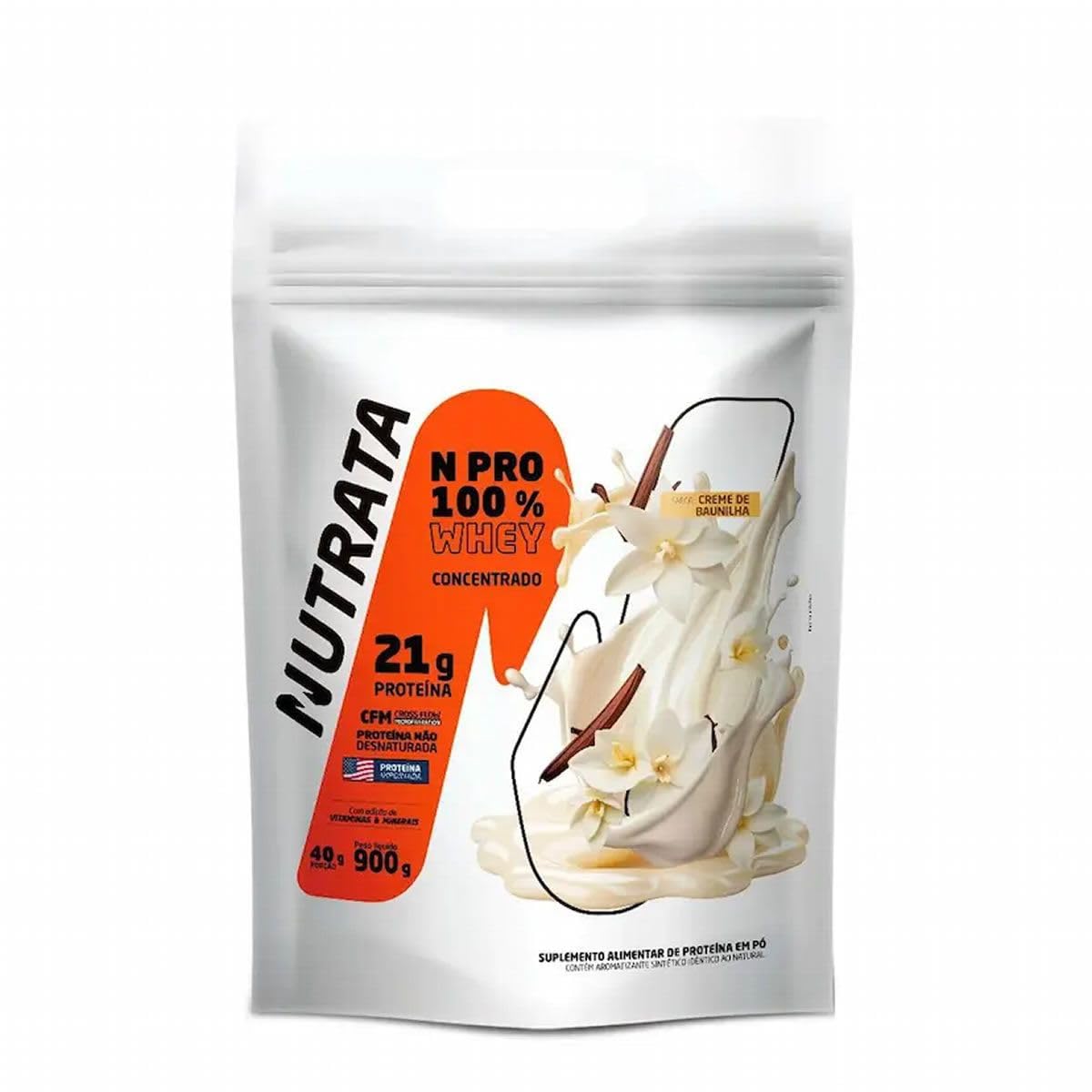 Whey NPRO Refil 900g Nutrata - Baunilha