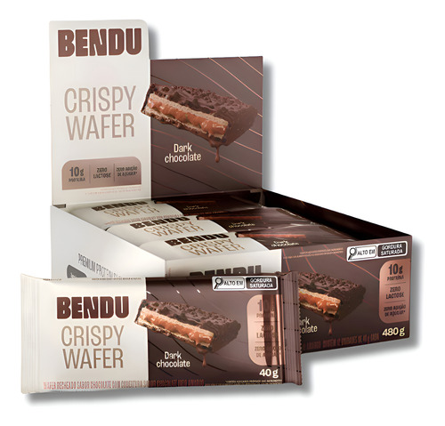 Crispy Wafer 40g Display Com 12un Bendu - Chocolate Dark