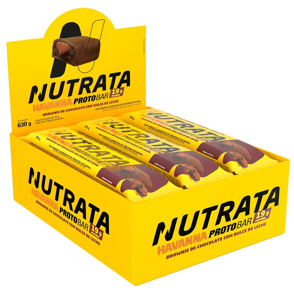 Foto de Protobar 70g Display Com 9un Nutrata - Doce De Leite Com Brownie