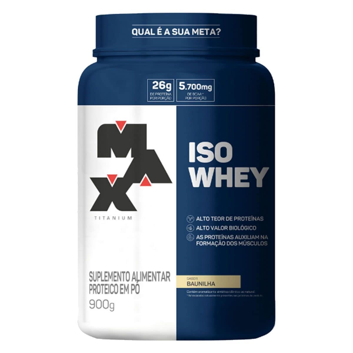 Iso Whey Pote 900g Max Titanium - Baunilha