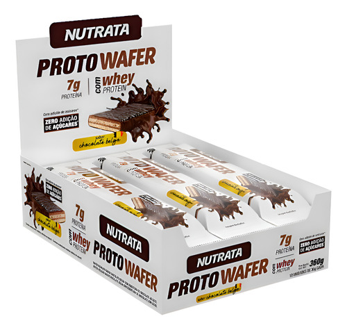 Proto Wafer 30g Display Com 12un Nutrata - Chocolate Belga