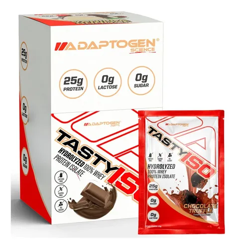Packet Tasty Iso 30g Display com 12Un Adaptogen - Chocolate Trufado