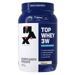 Top Whey 3W+Performance Pote 900g Max Titanium - Baunilha