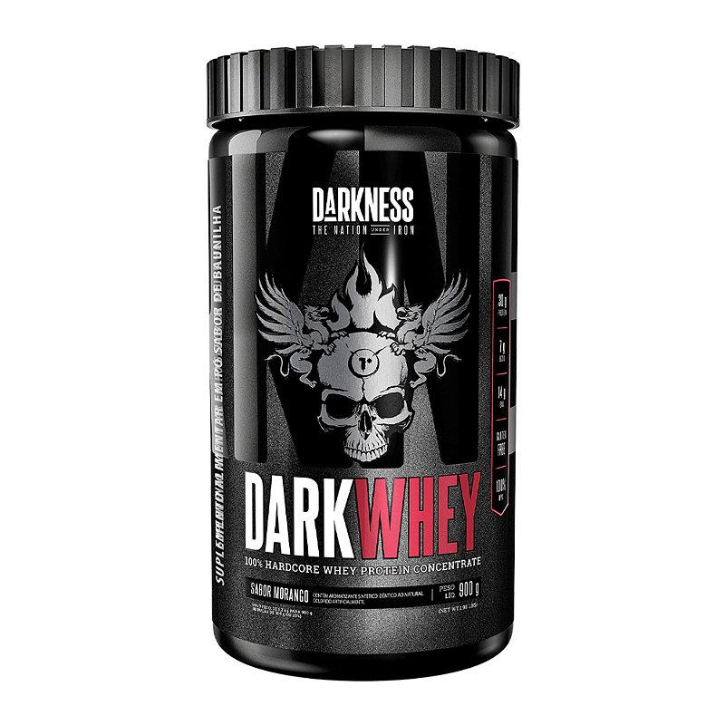 Foto de Dark Whey Pote 900g Darkness - Morango