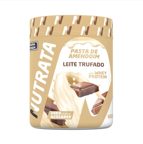 Pasta De Amendoim Pote 600g Nutrata - Leite Trufado