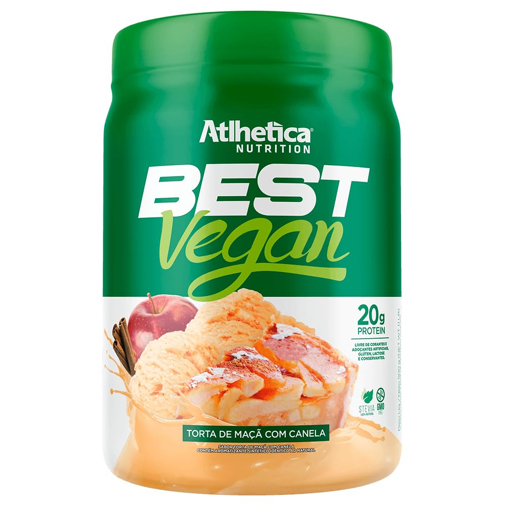 Best Whey Vegan Pote 500g Atlhetica Nutrition - Torta De Maça C/Canela Em Pó