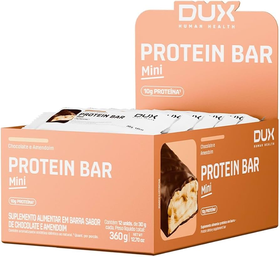 Barrinha Proten Mini Bar 30g Display Com 12un Dux Nutrition - CHOCOLATE E AMENDOIM