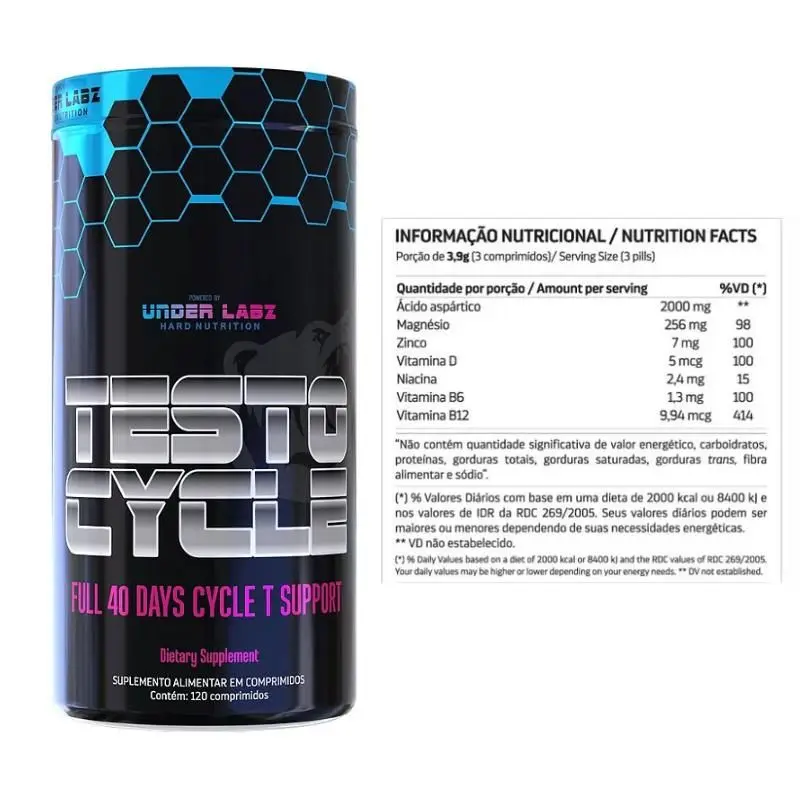 Foto de Testo Cycle 120 Tabletes Under Labz