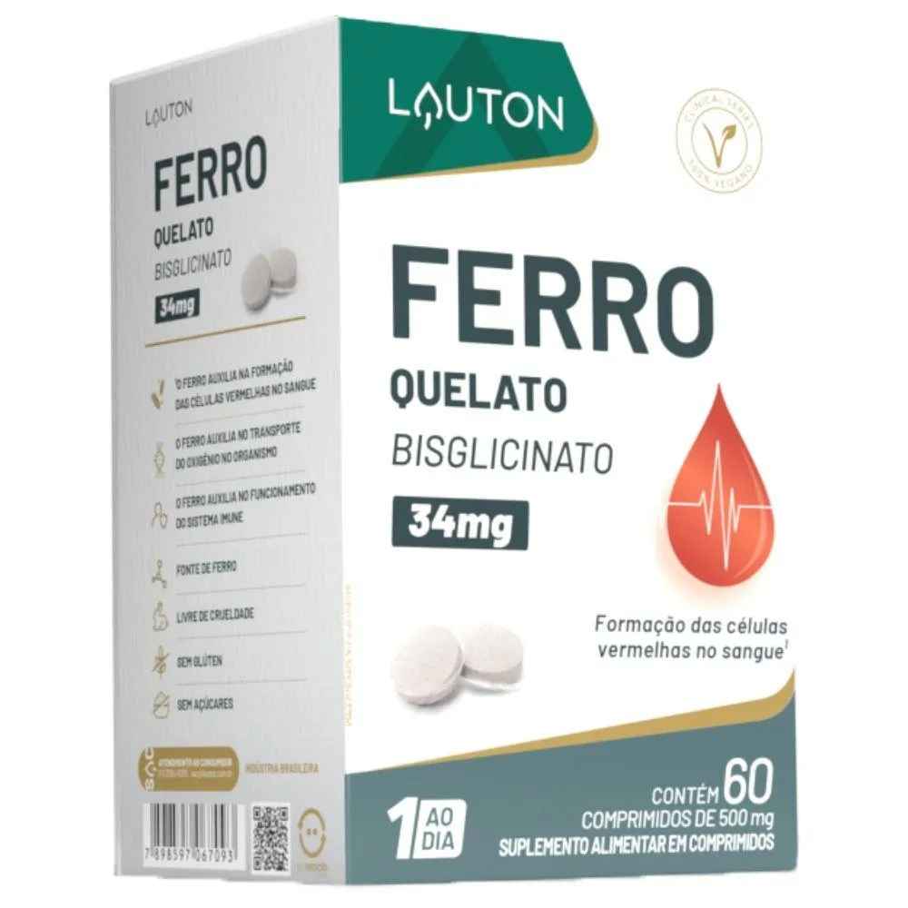 Ferro Quelato 60 Caps Lauton Nutrition