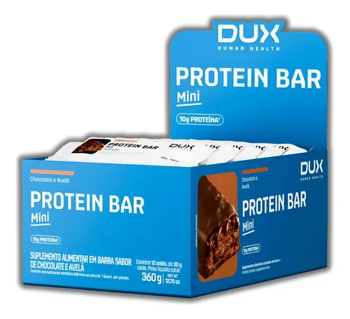 Barrinha Proten Mini Bar 30g Display Com 12un Dux Nutrition - Chocolate Avelã