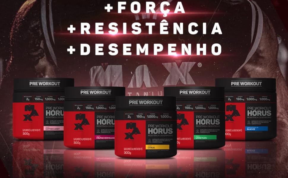 Pré treino Hórus 300g - Max Titanium