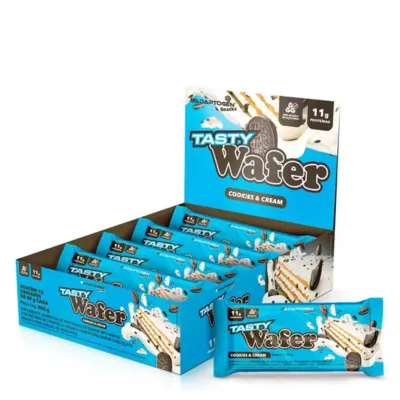 Foto de Tasty Wafer 50g Display Com 12Un Adaptogen - Cookies e Cream