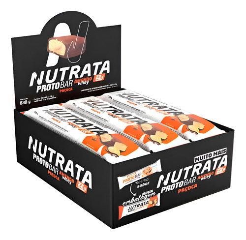 Protobar 70g Display Com 9un Nutrata - Paçoca